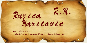 Ružica Marilović vizit kartica